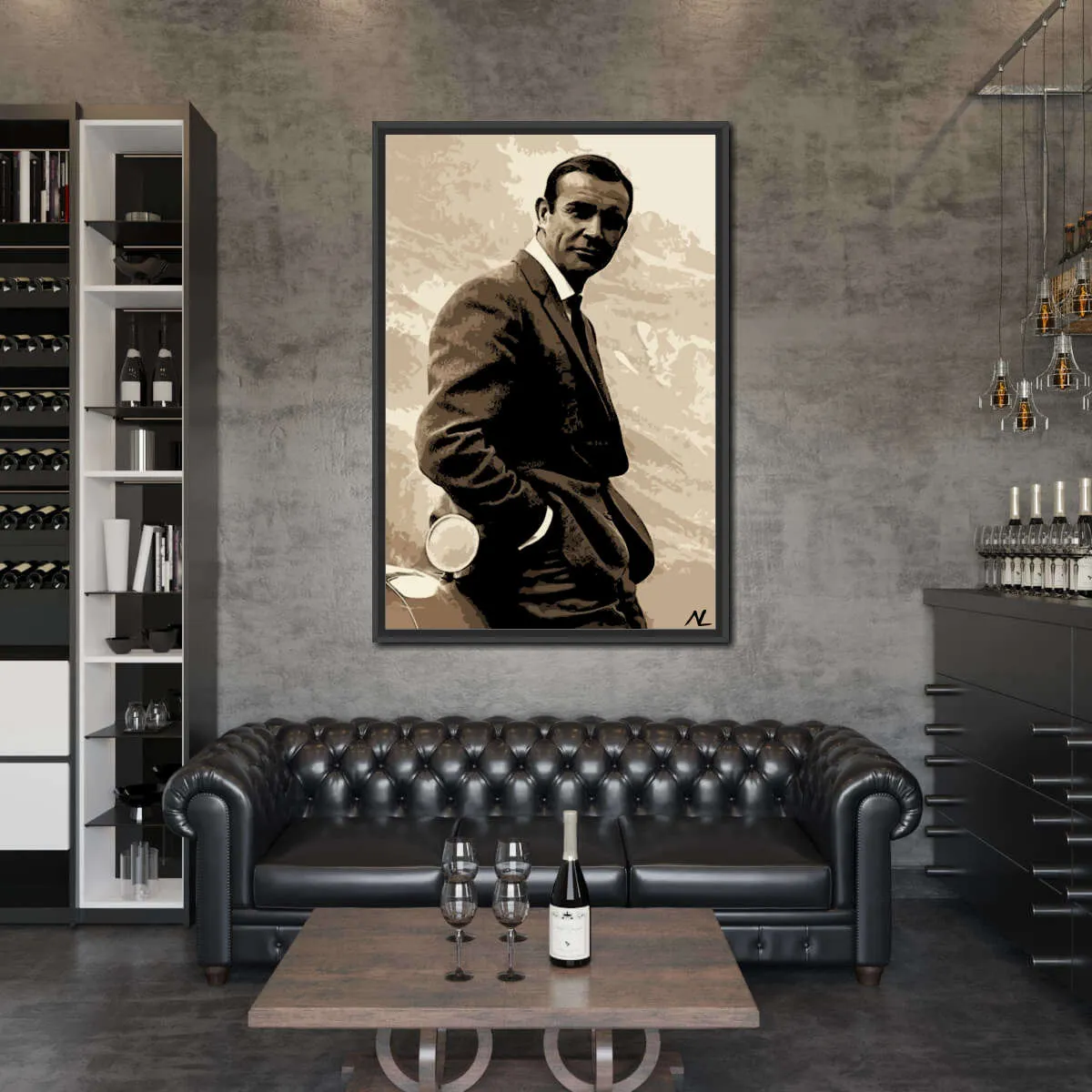 007 Sean Connery Illustration II Wall Art