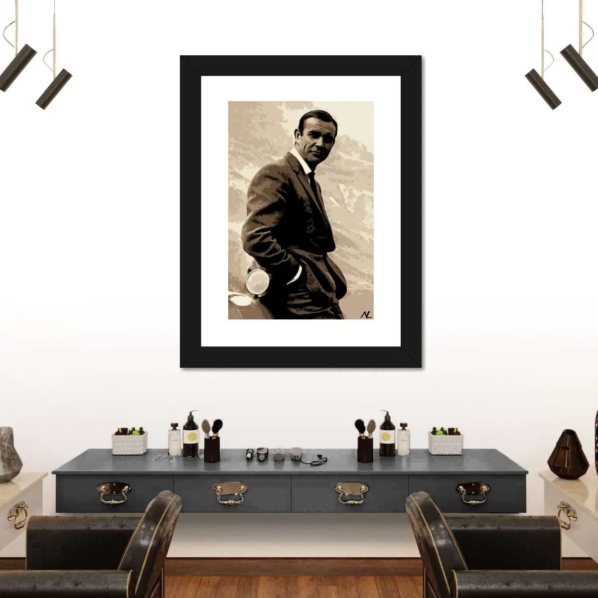 007 Sean Connery Illustration II Wall Art