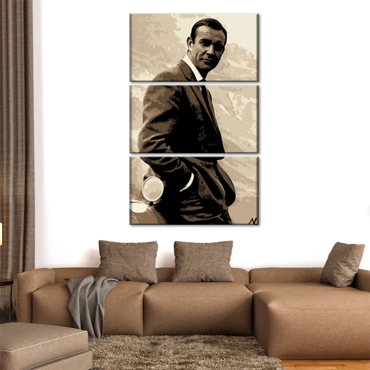 007 Sean Connery Illustration II Wall Art