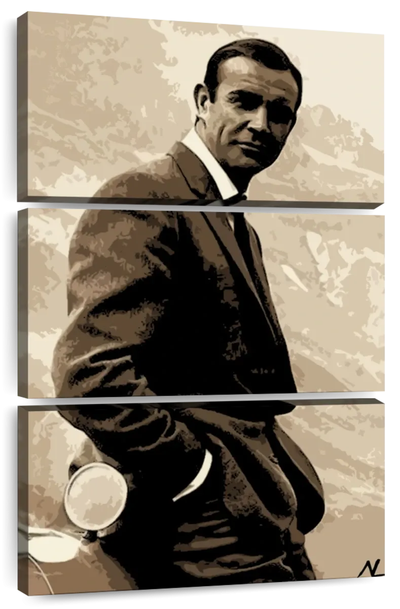 007 Sean Connery Illustration II Wall Art