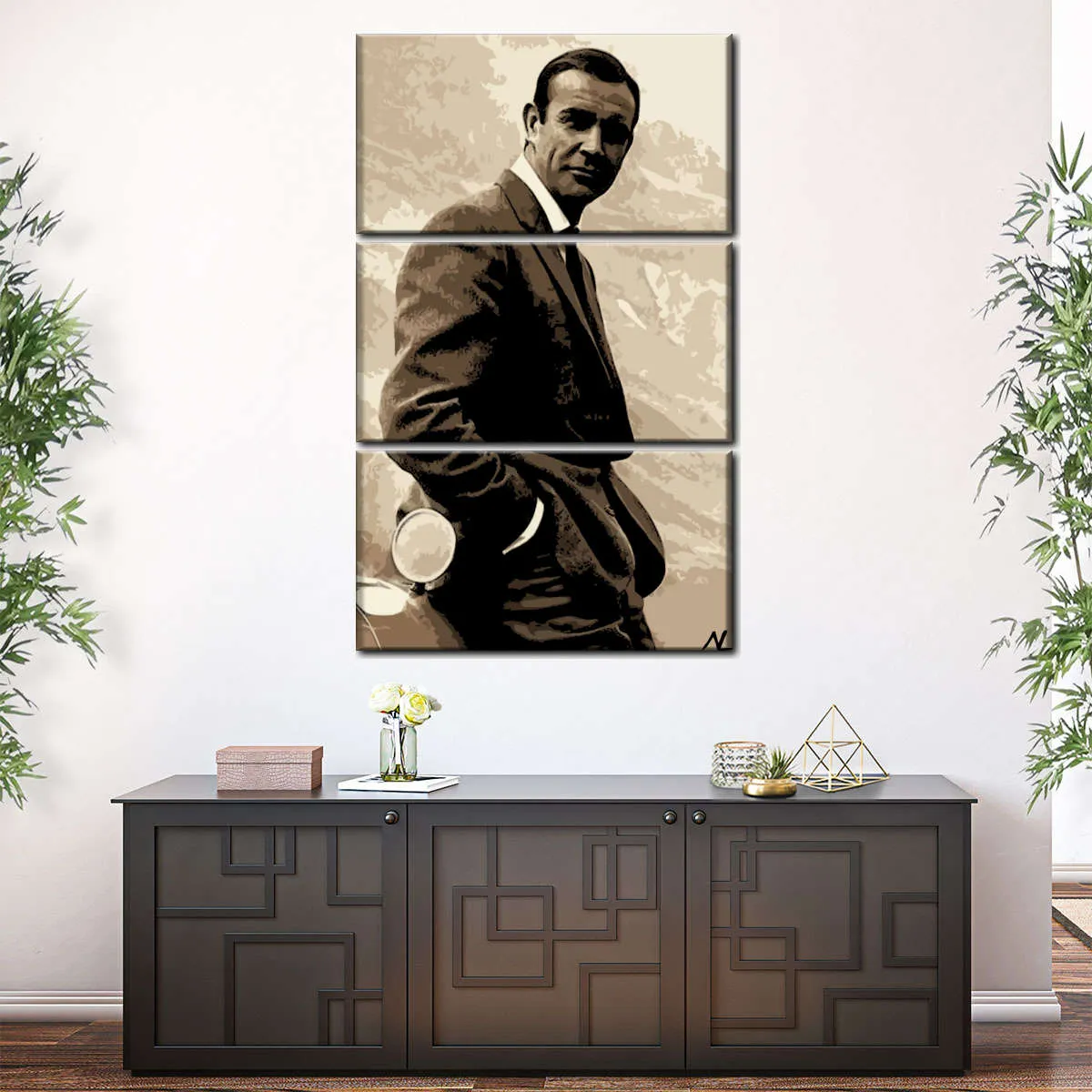 007 Sean Connery Illustration II Wall Art