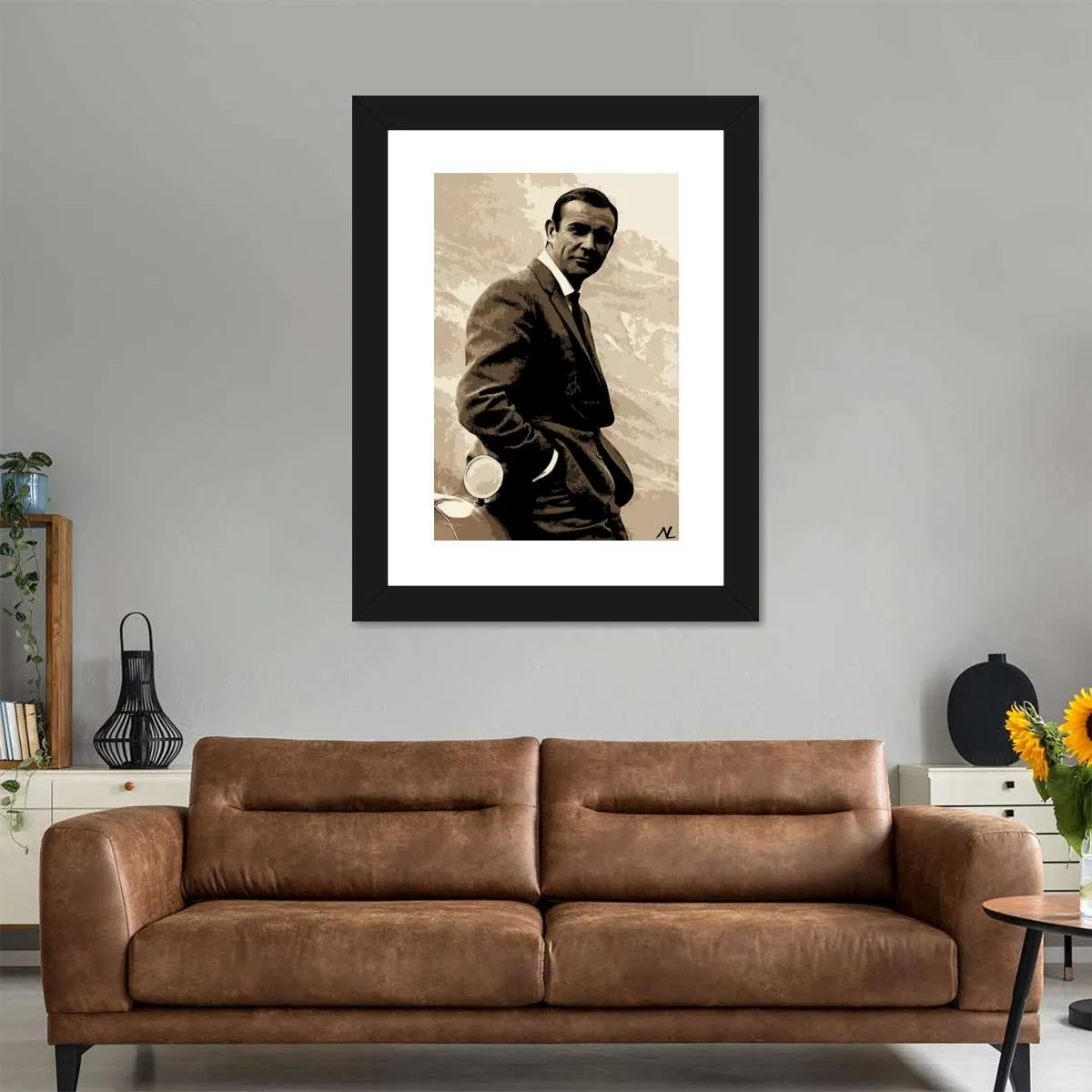 007 Sean Connery Illustration II Wall Art