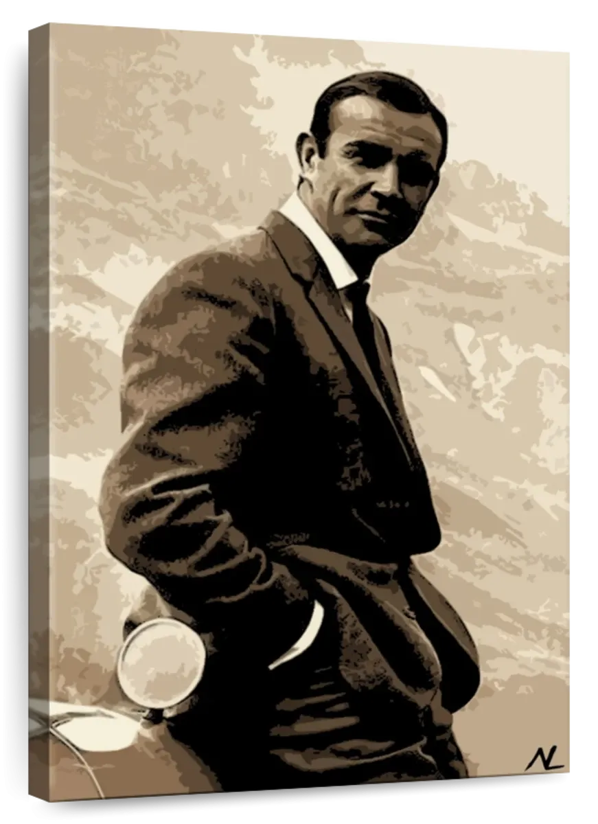 007 Sean Connery Illustration II Wall Art