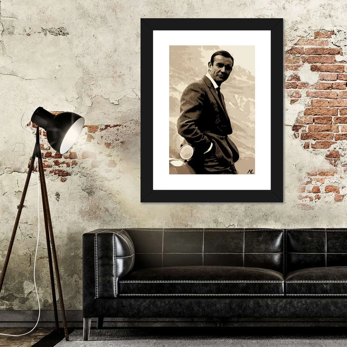 007 Sean Connery Illustration II Wall Art