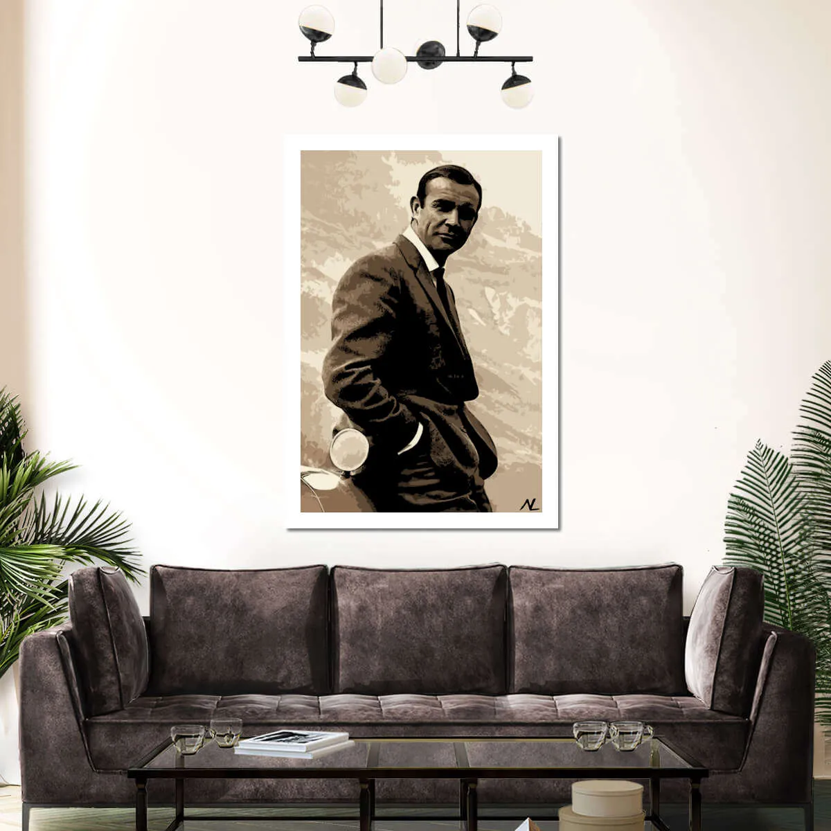 007 Sean Connery Illustration II Wall Art