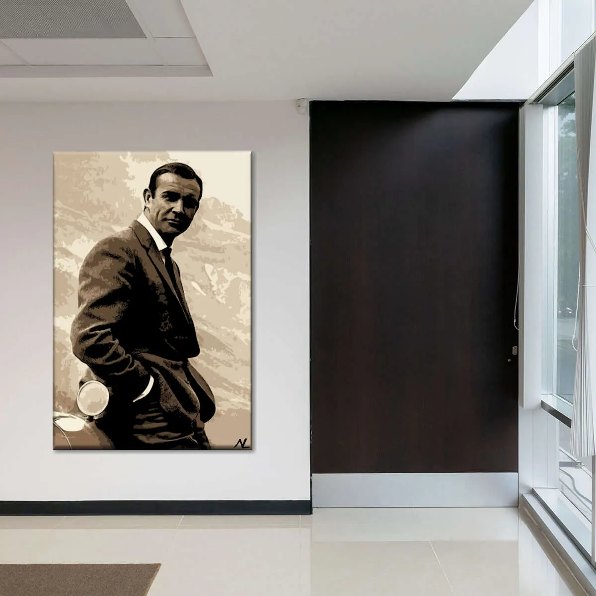 007 Sean Connery Illustration II Wall Art