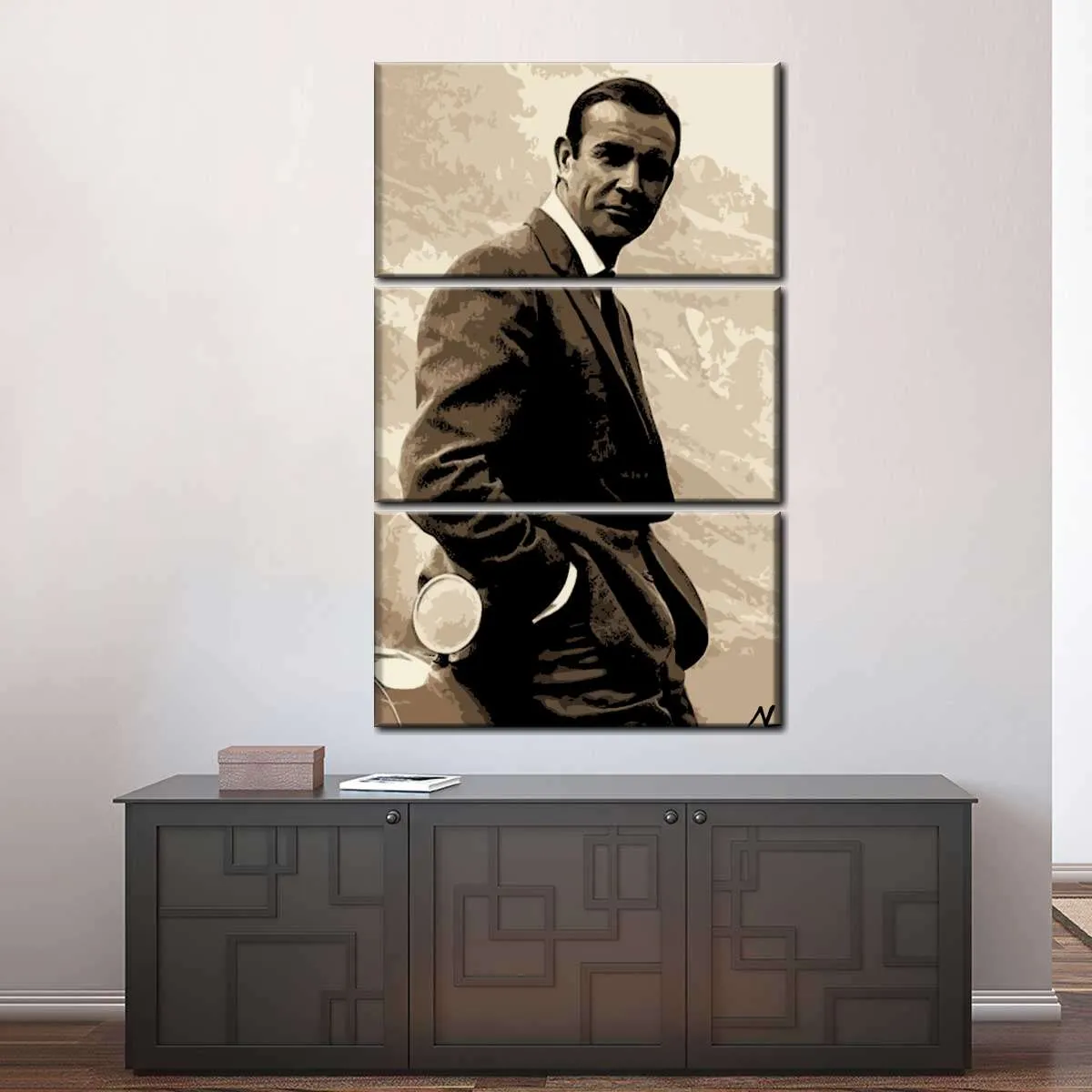 007 Sean Connery Illustration II Wall Art