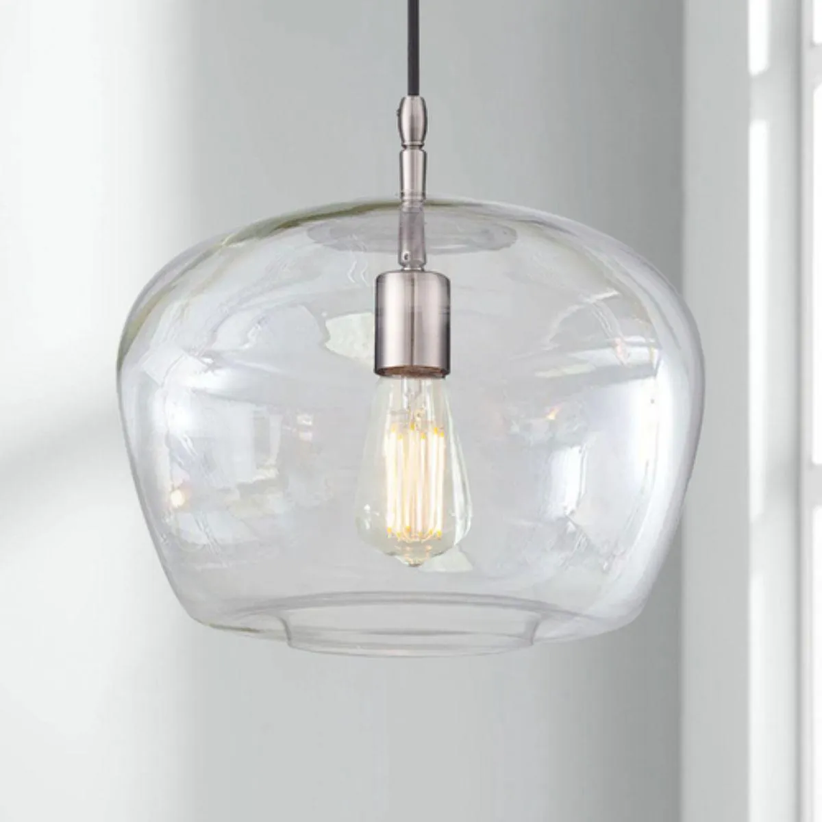 12 in. Pendant Light Brushed Nickel Finish