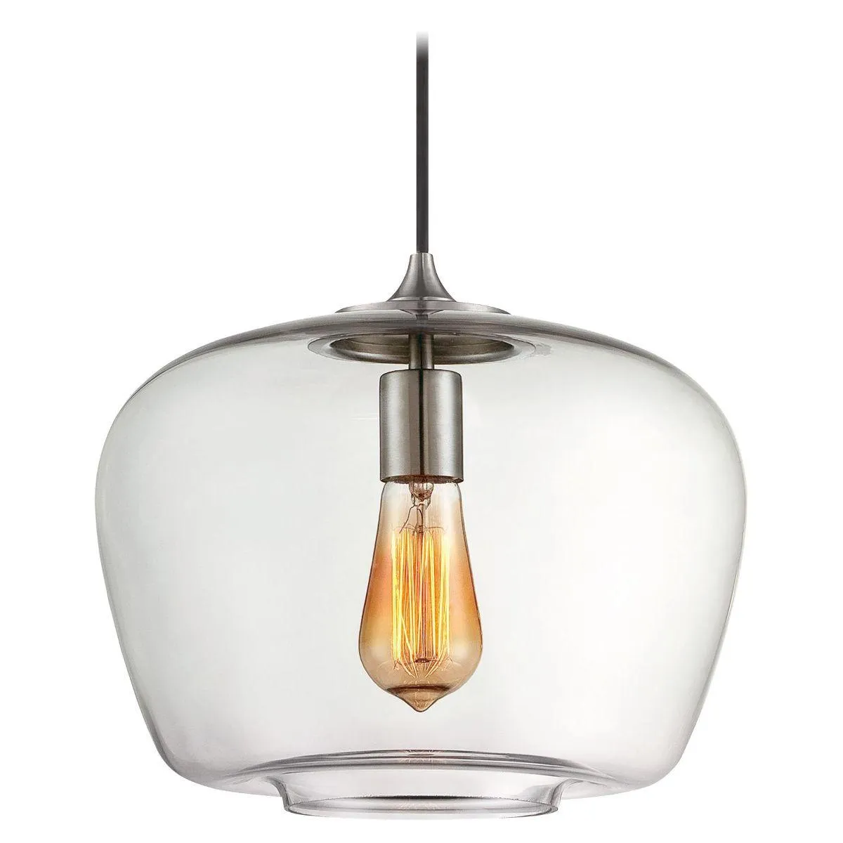 12 in. Pendant Light Brushed Nickel Finish