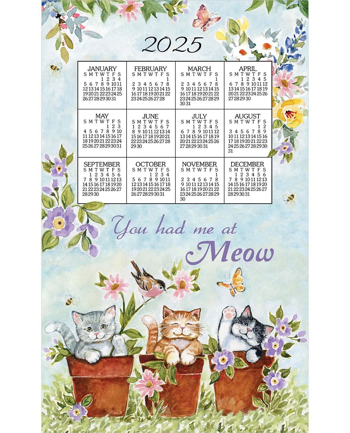 2025 Sweet Kitties Towel Display Calendar