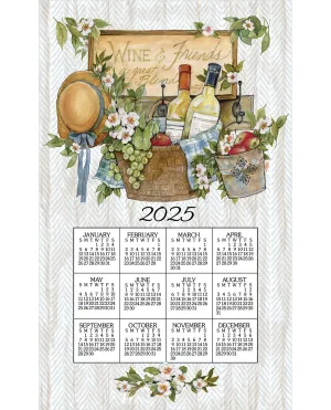 2025 Wine Baskets Towel Display Calendar