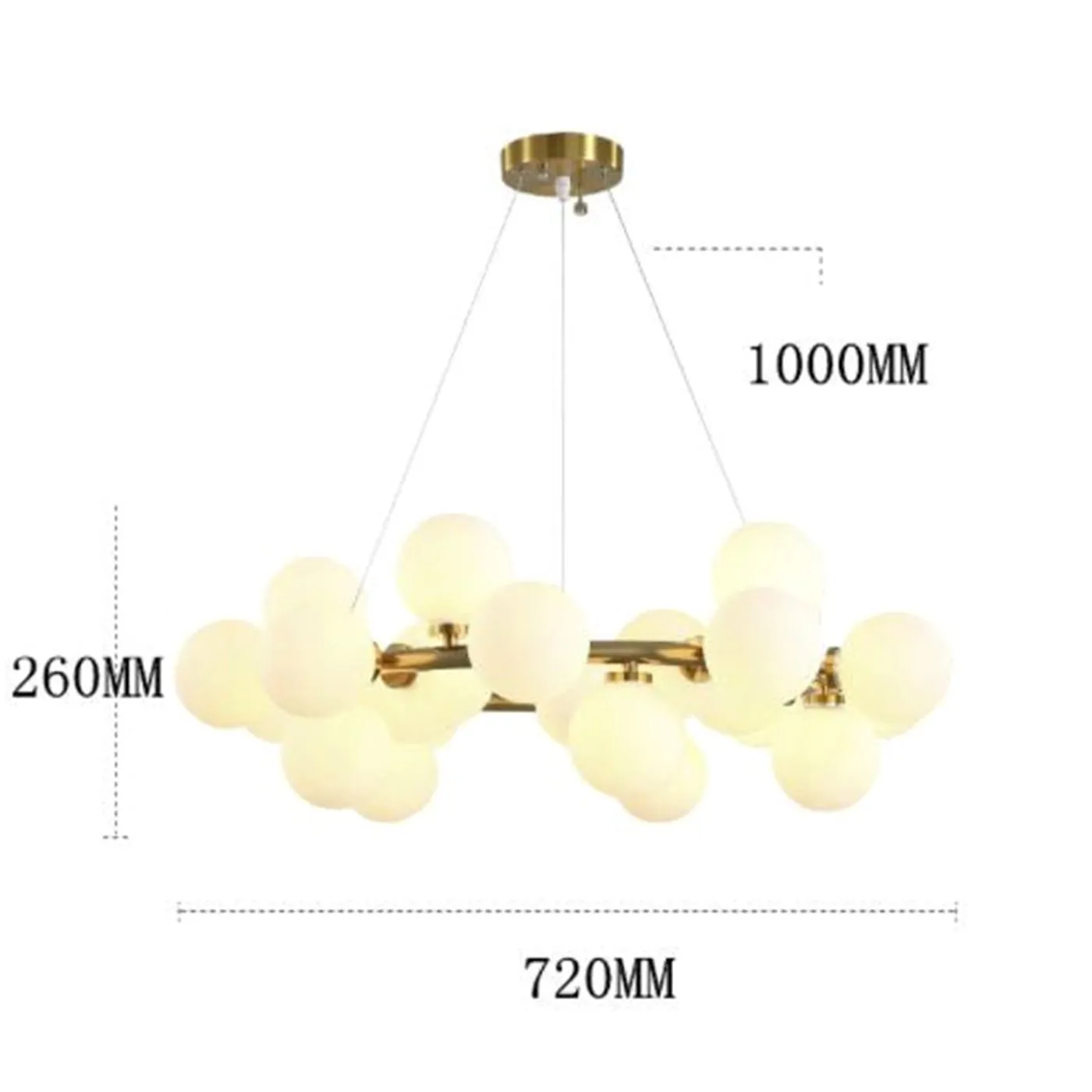 25 LIGHT GOLD FROSTED GLASS CHANDELIER CEILING LIGHTS HANGING