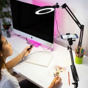 6" Ring Light with Smartphone Holder Tabletop Lighting Kit - 'Inner Artist Plus II'