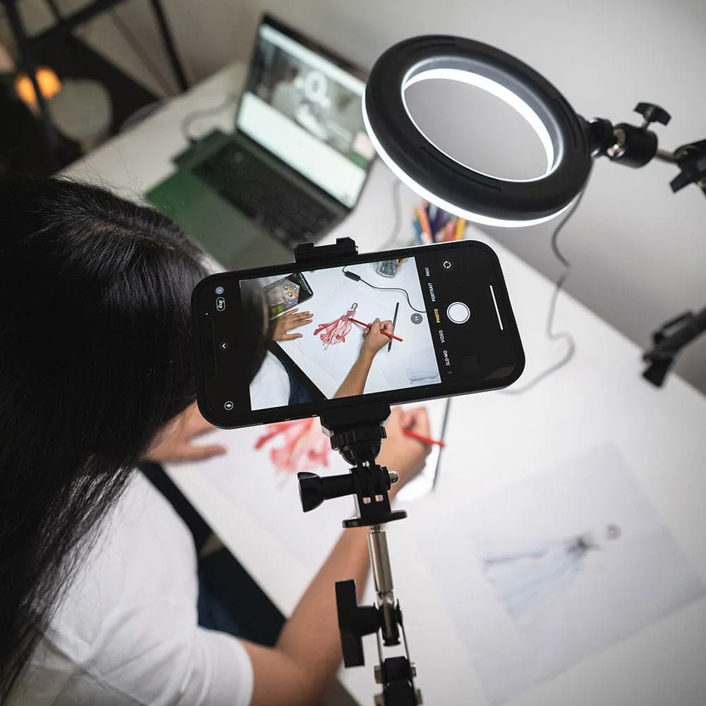 6" Ring Light with Smartphone Holder Tabletop Lighting Kit - 'Inner Artist Plus II'