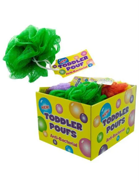 Anti-Bacterial Toddler Bath Poufs Countertop Display (Available in a pack of 24)