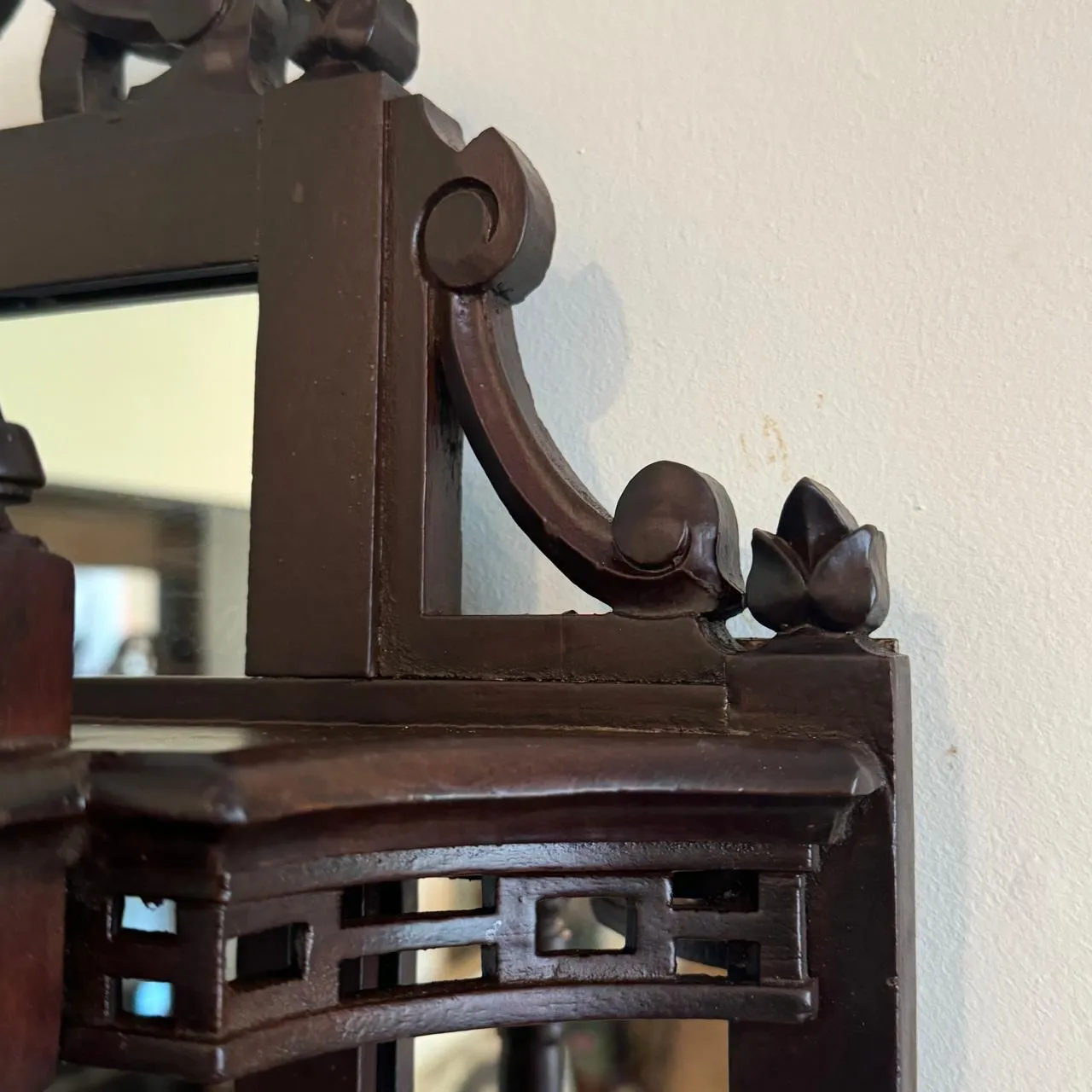 Antique wooden mirror : Aaina 13