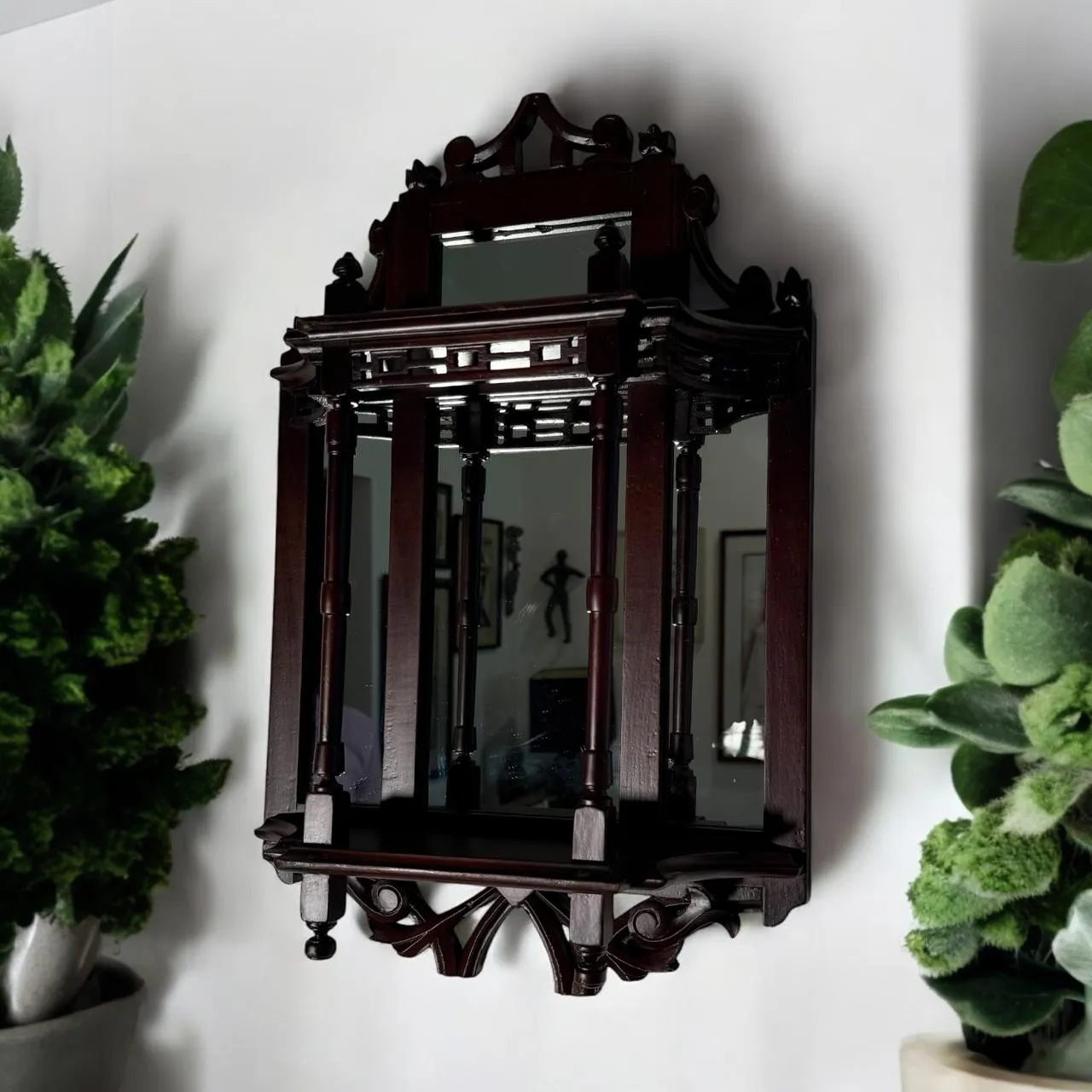 Antique wooden mirror : Aaina 13