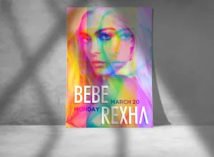 Bebe Rexha Custom Printing, Home Decor, Wall Hanging, Custom Music Canvas, Bebe Rexha Home Decor