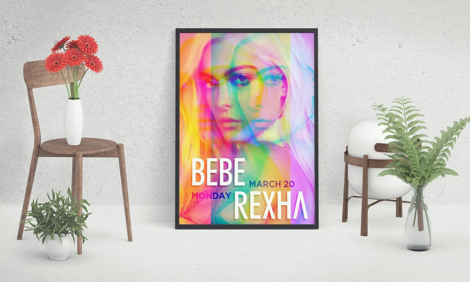 Bebe Rexha Custom Printing, Home Decor, Wall Hanging, Custom Music Canvas, Bebe Rexha Home Decor