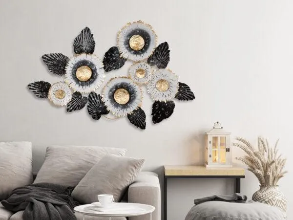 Black & White Sun Flower Stylish Wall Art