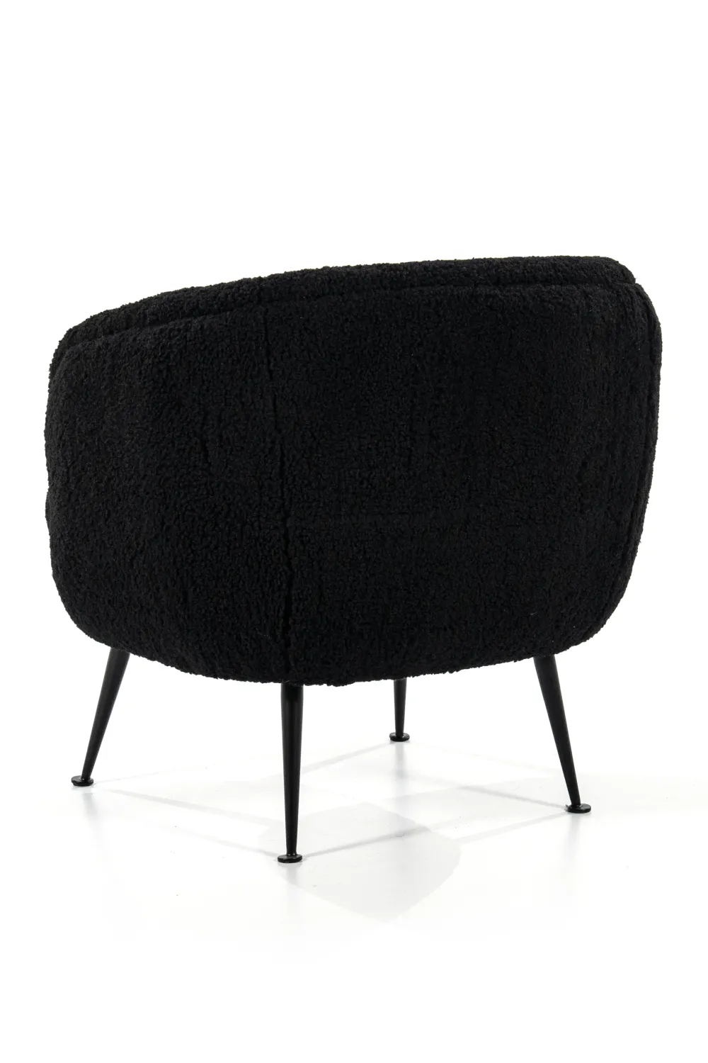 Black Vegan Shearling Lounge Chair | By-Boo Babe