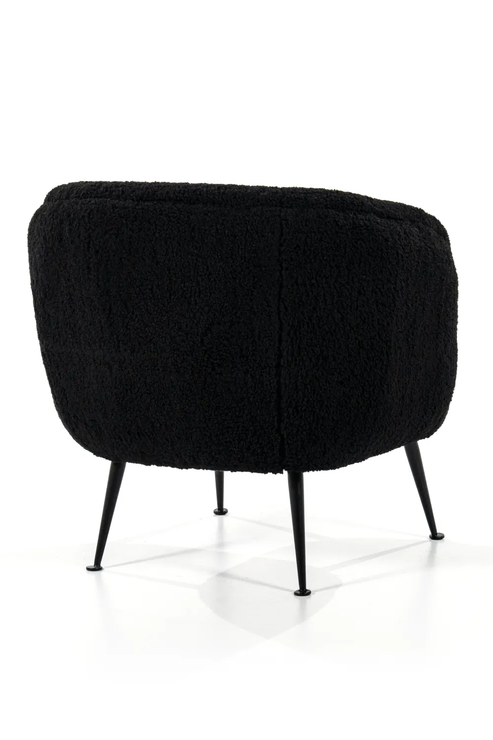 Black Vegan Shearling Lounge Chair | By-Boo Babe