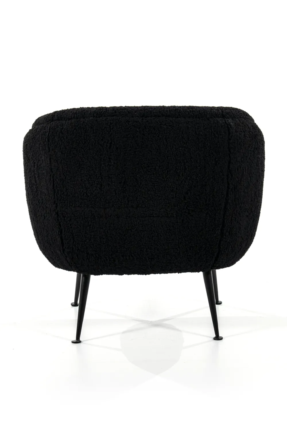 Black Vegan Shearling Lounge Chair | By-Boo Babe