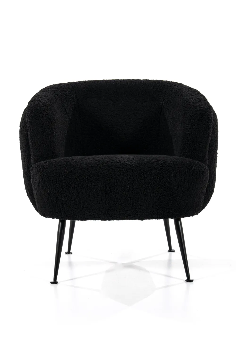 Black Vegan Shearling Lounge Chair | By-Boo Babe