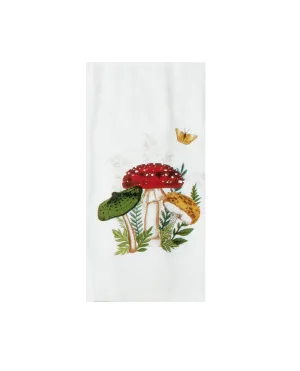 Botanical Mushrooms Cluster Dual-Purpose Terry Cotton Towel