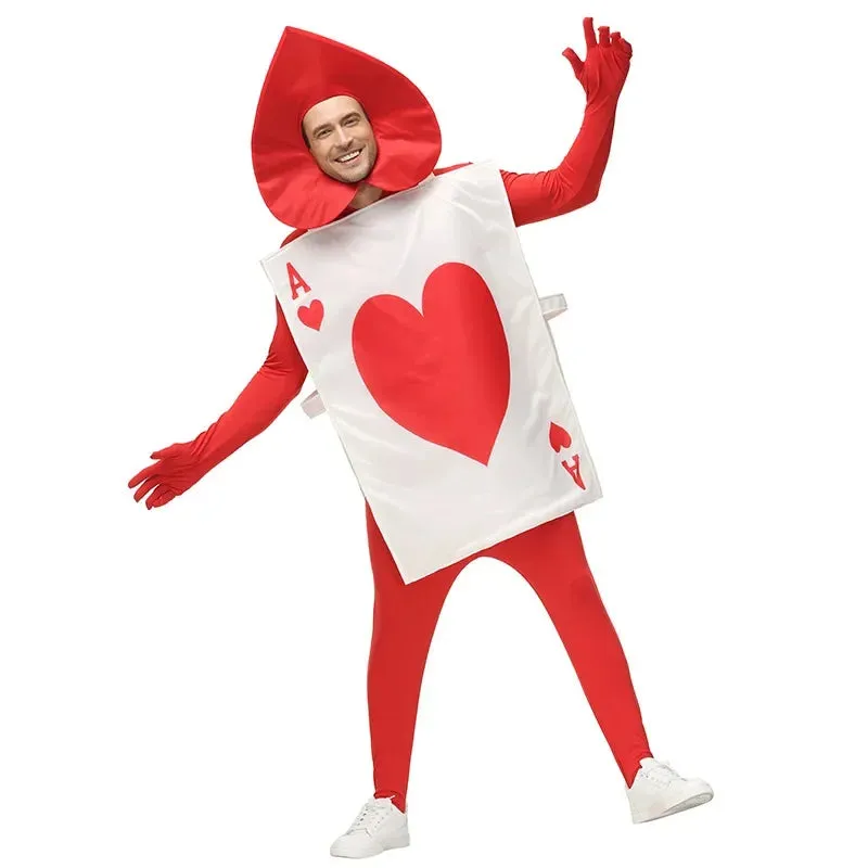 Boy Ace of Spades Hearts Poker Playing Card Costume