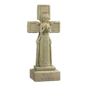 Celtic Angel Cross Garden Figurine