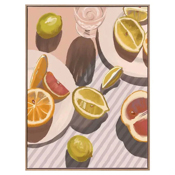 Citrus Fusion - Oak Framed Canvas 22.5 x 30cm