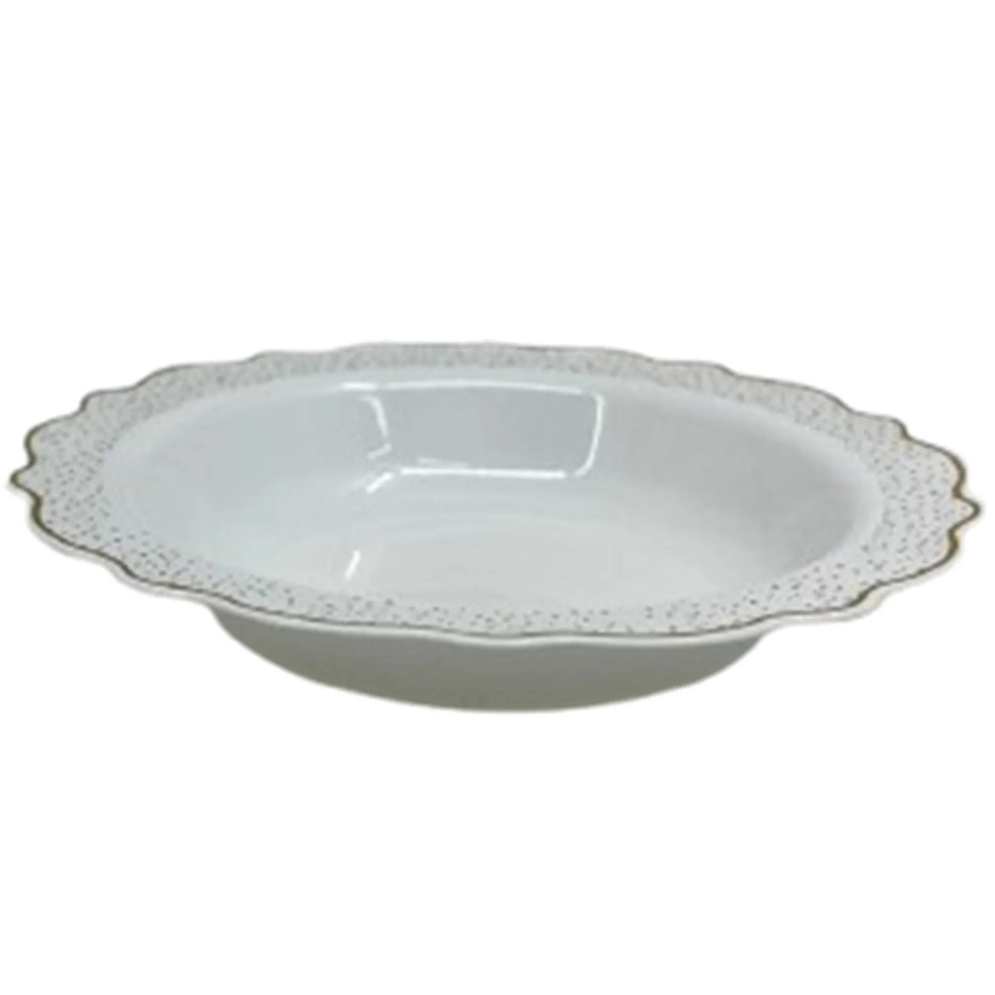 Confetti Collections Soup Bowls White Silver 12 oz