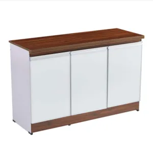 Contemporary 3 Door Base – Walnut   White