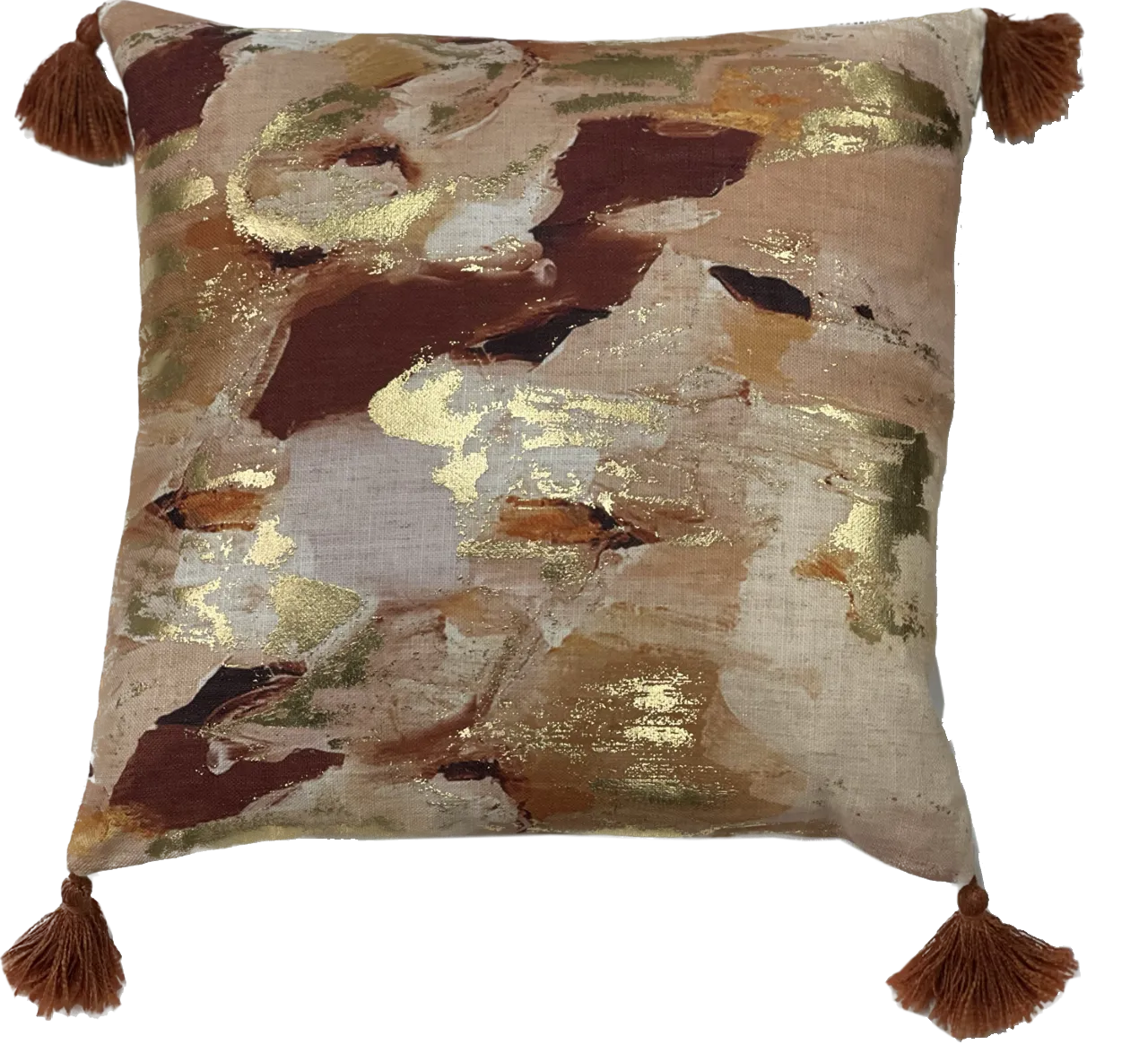 Contemporary Abstract Art Terracotta Cushion,45x45cm (CSHN15)