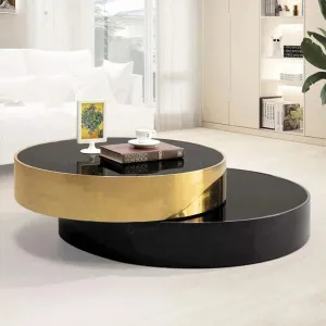 Contemporary Gold And Black Coffee Table