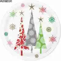 Contemporary Trees - 7" Luncheon Plates (8ct)