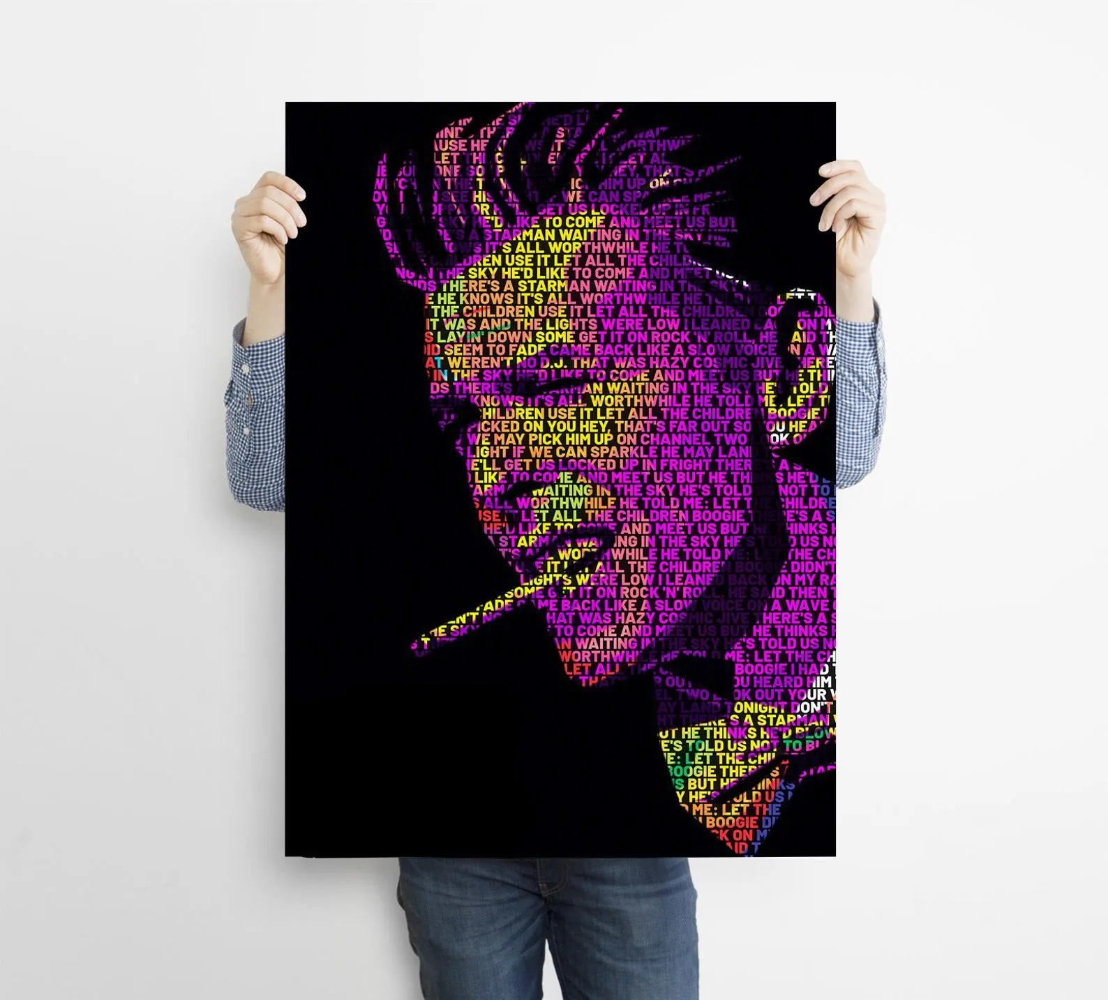 David Bowie Custom Printing, Home Decor, Wall Hanging, Custom Music Canvas, David Bowie Home Decor, Singer Canvas Rolls