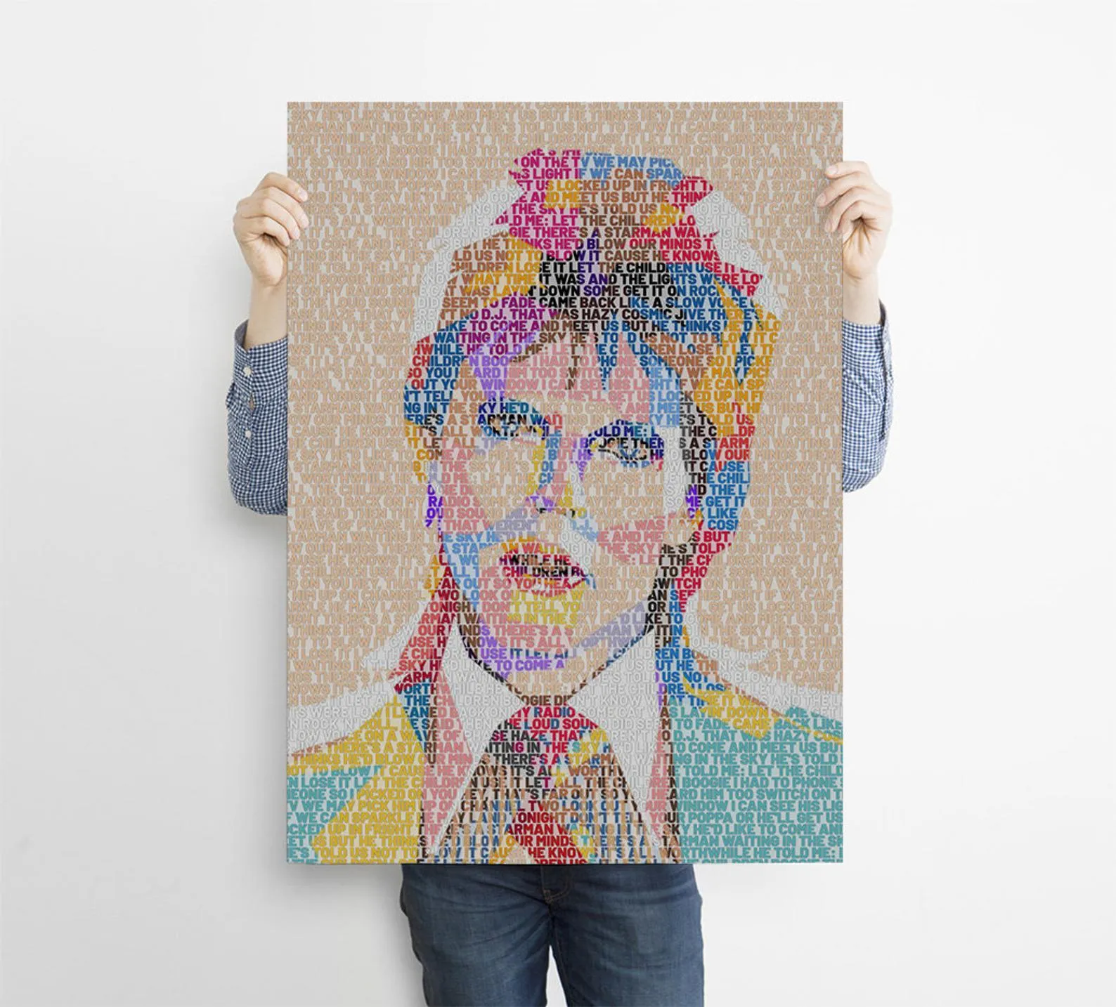 David Bowie Custom Printing, Home Decor, Wall Hanging, Custom Music Canvas, David Bowie Home Decor, Singer Canvas Rolls