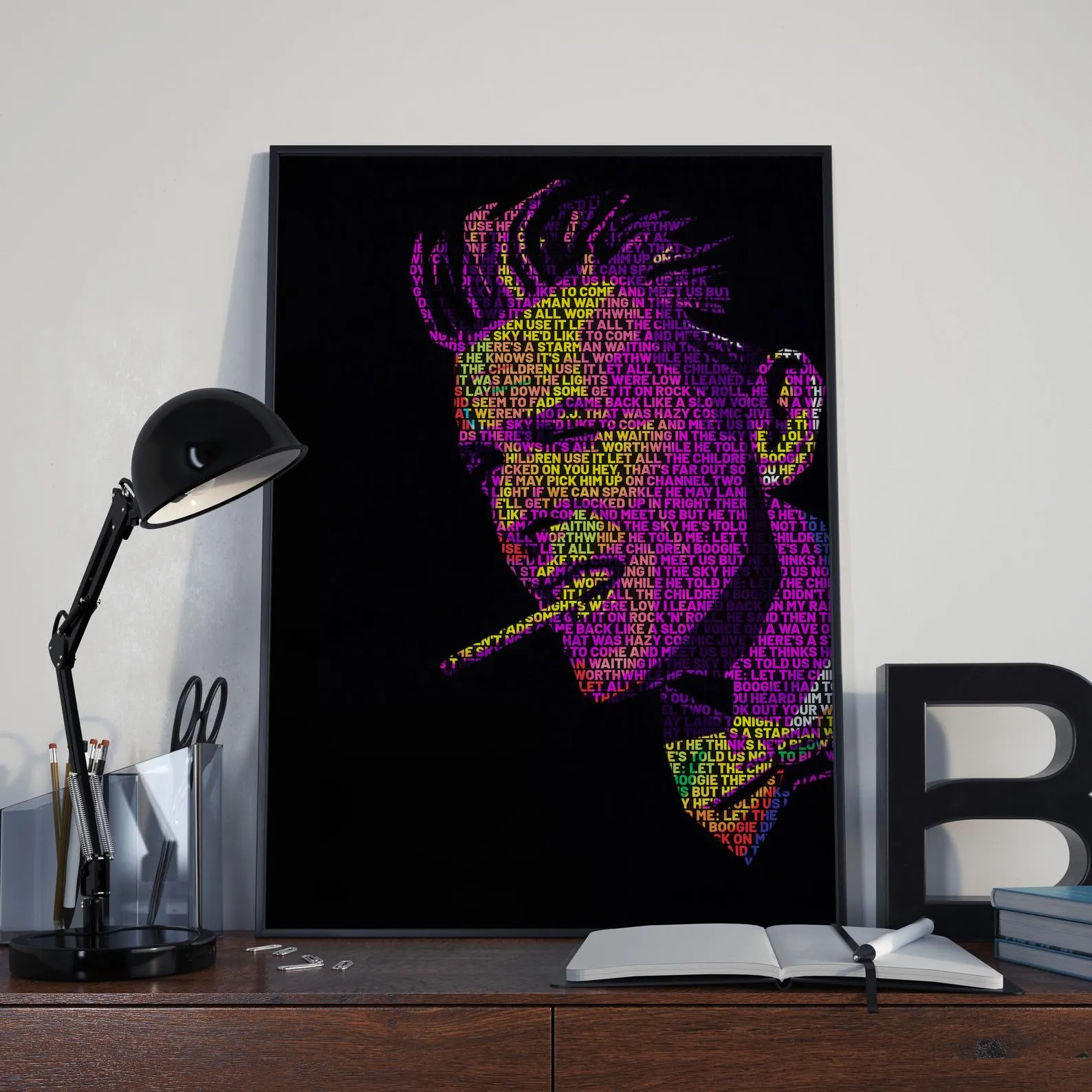 David Bowie Custom Printing, Home Decor, Wall Hanging, Custom Music Canvas, David Bowie Home Decor, Singer Canvas Rolls