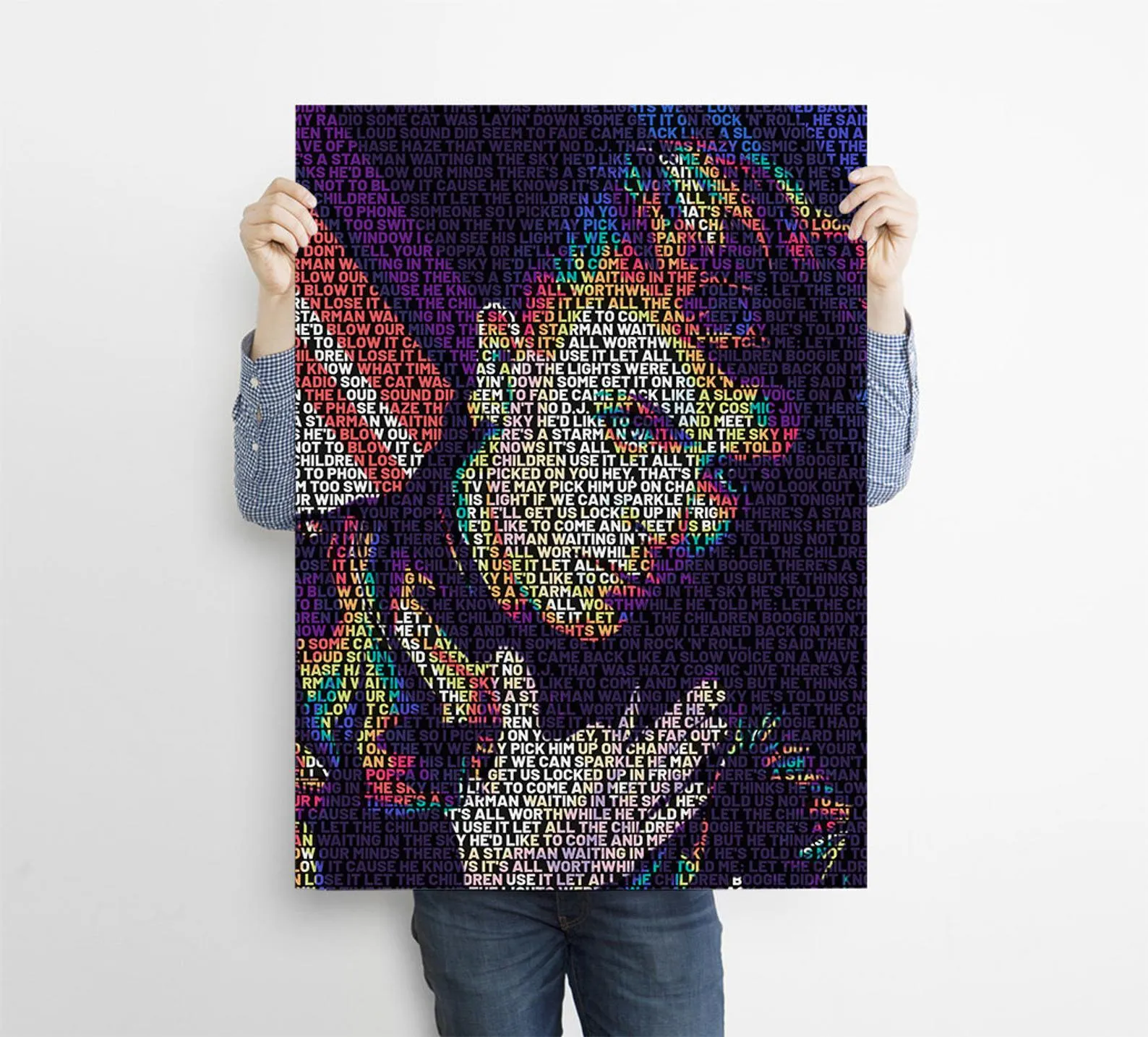 David Bowie Custom Printing, Home Decor, Wall Hanging, Custom Music Canvas, David Bowie Home Decor, Singer Canvas Rolls