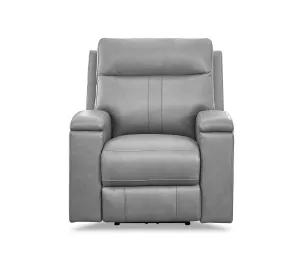 Denali Chair - Power Reclining w/ Power Headrest - Silver Grey Leather