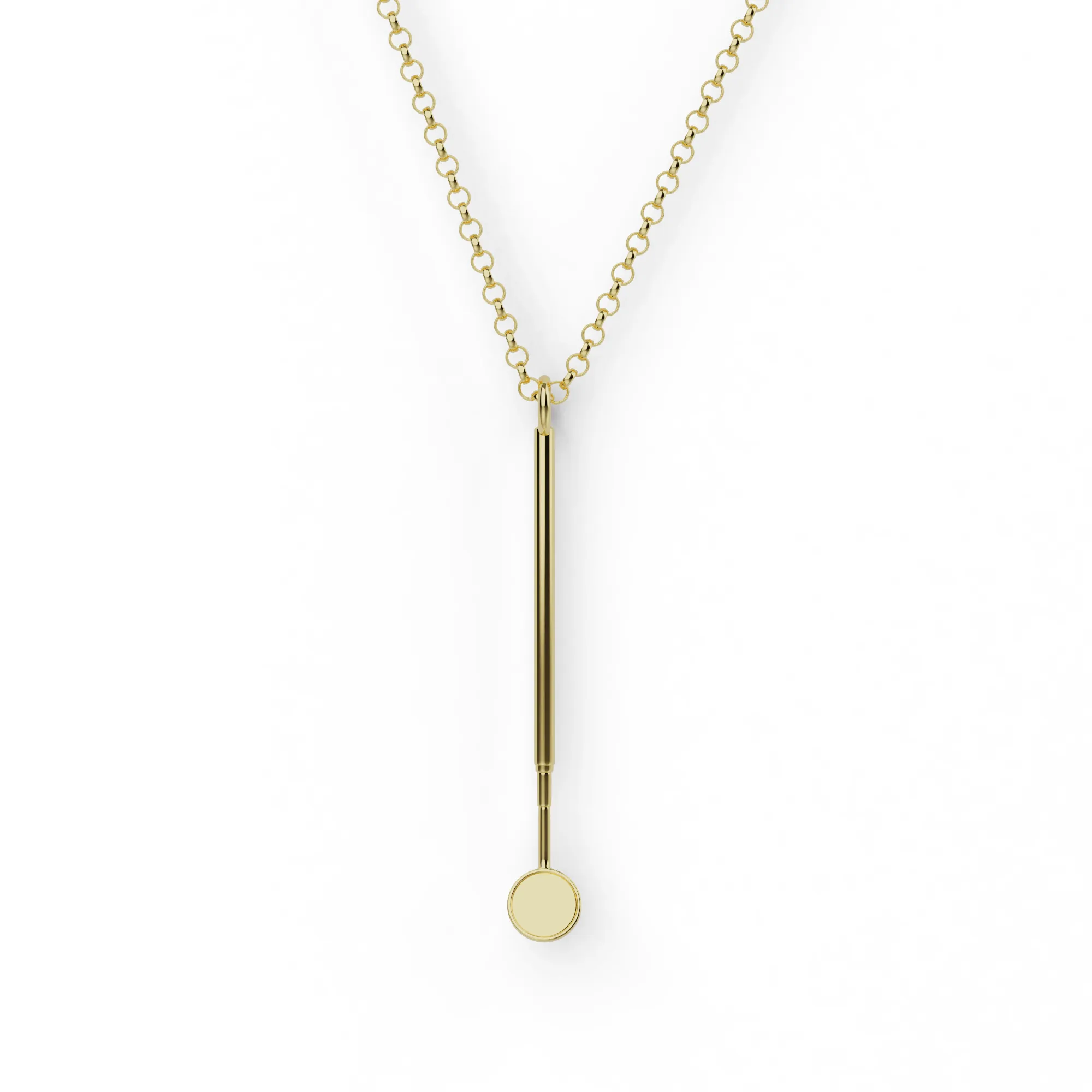 dental mirror necklace | gold vermeil