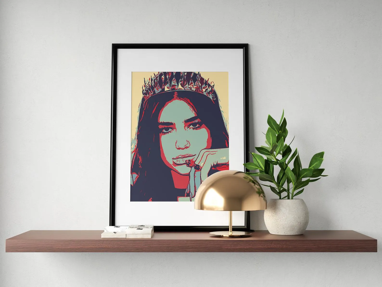 Dua Lipa Custom Printing, Home Decor, Wall Hanging, Custom Music Canvas, Dua Lipa Home Decor