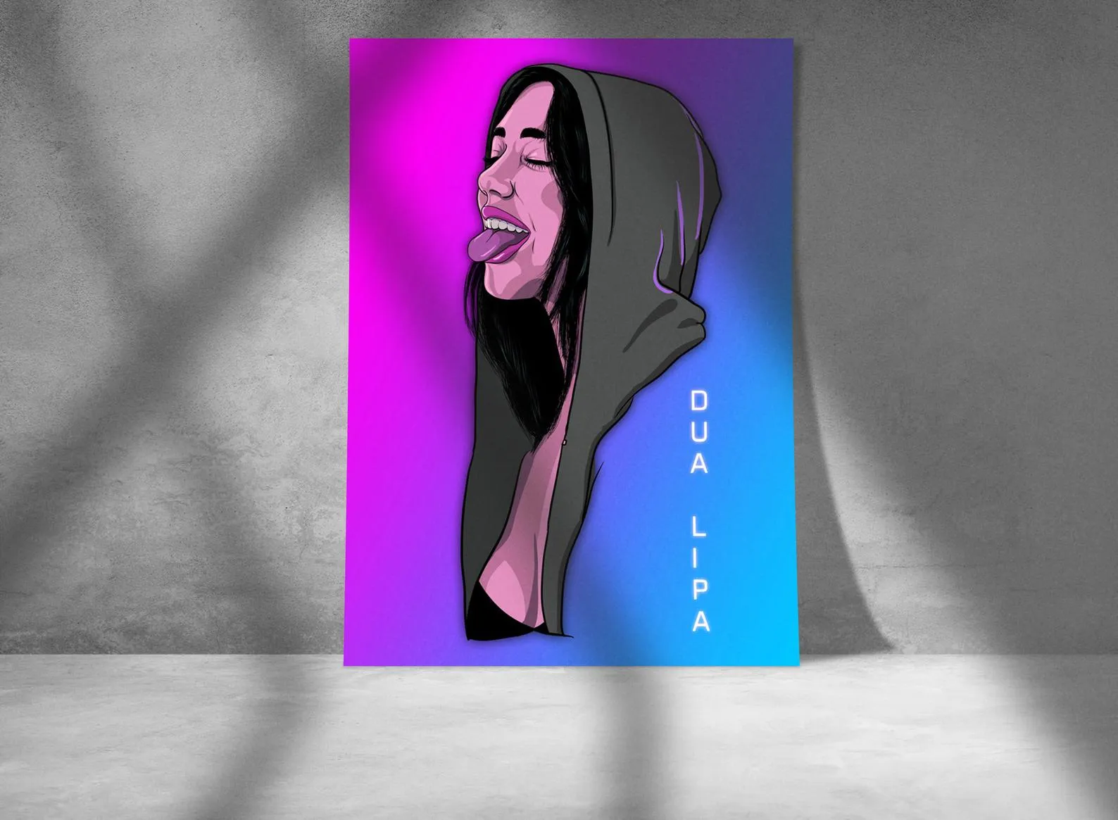 Dua Lipa Custom Printing, Home Decor, Wall Hanging, Custom Music Canvas, Dua Lipa Home Decor