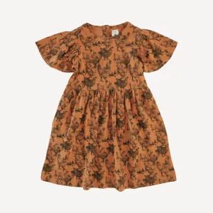 flutter sleeve dress | caramel chicken party | organic cotton interlock