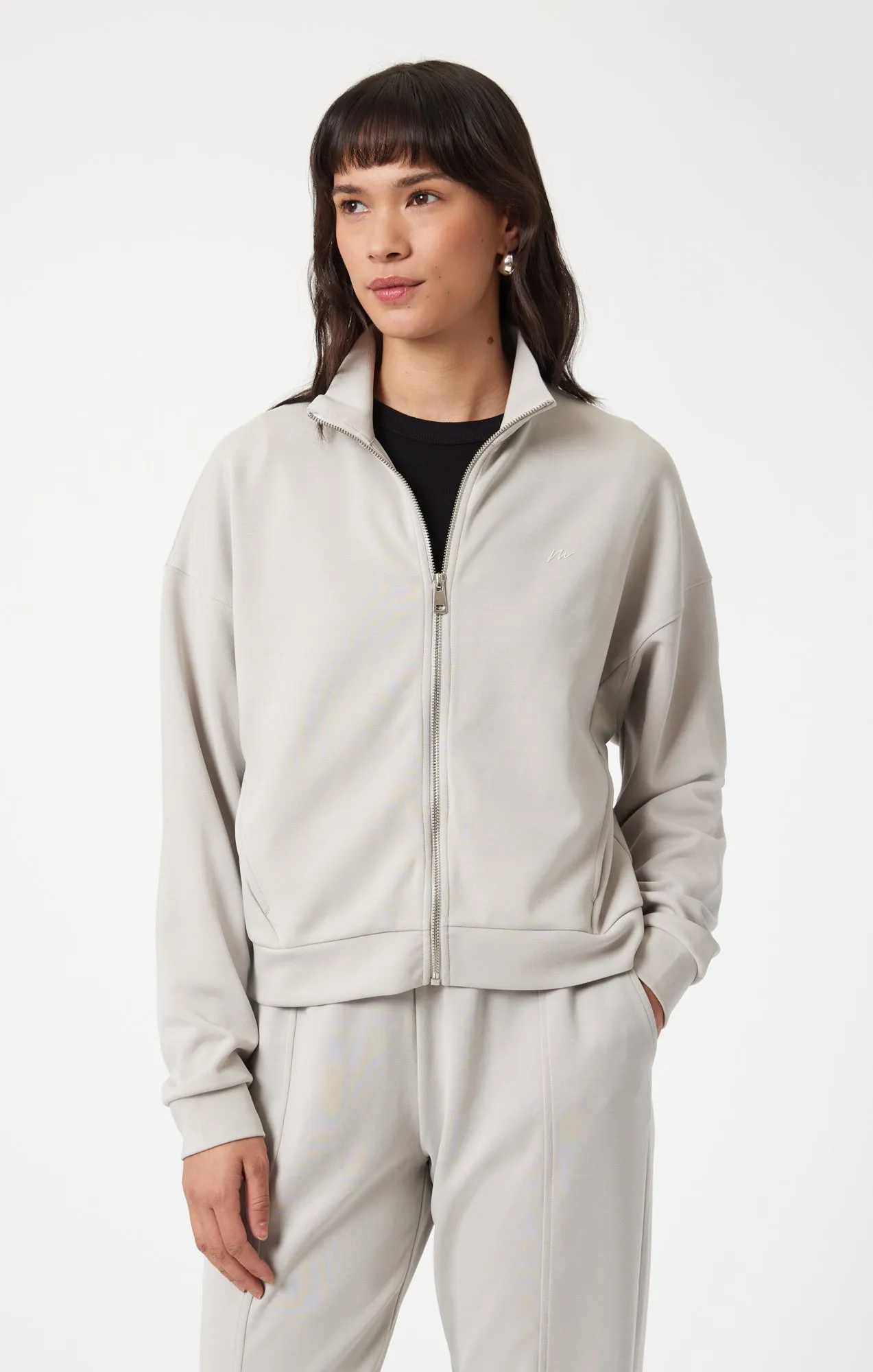 FULL ZIP JACKET IN GRAY VIOLET