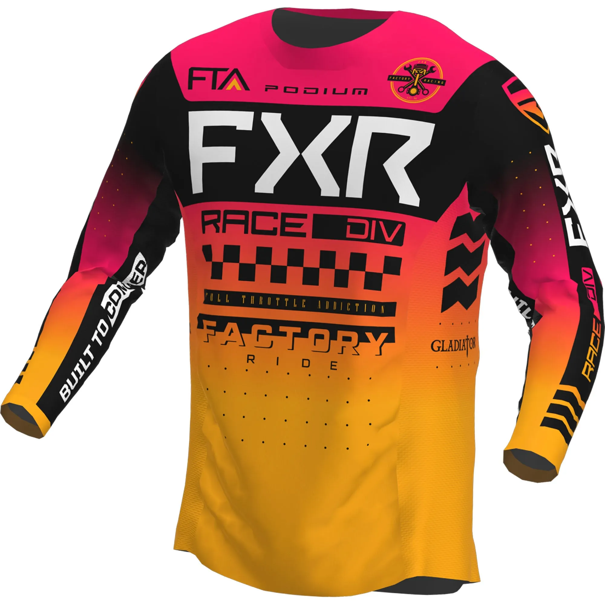 FXR Podium Gladiator MX Offroad Jersey Mango Orange