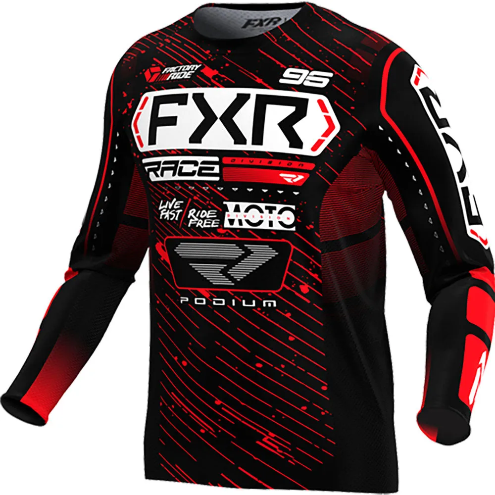 FXR Youth Podium MX Offroad Jersey Black/Red