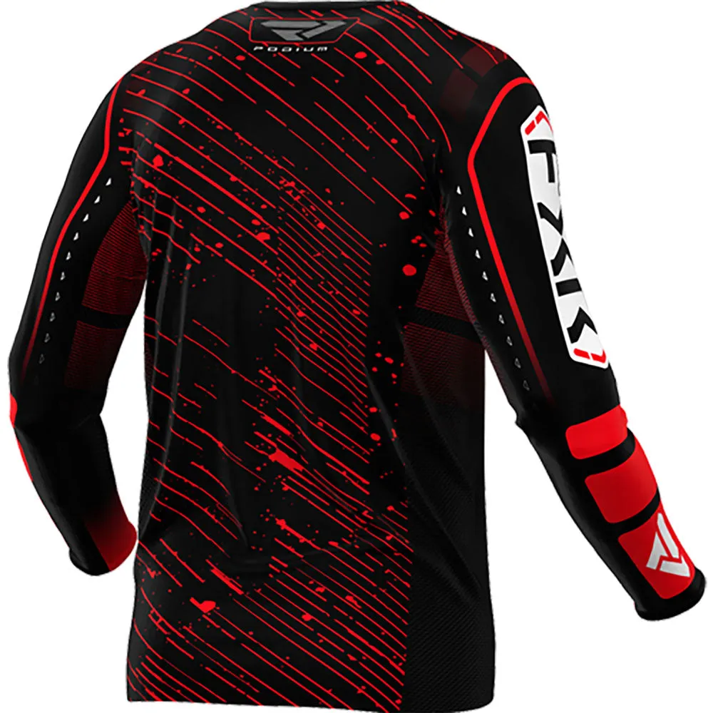 FXR Youth Podium MX Offroad Jersey Black/Red